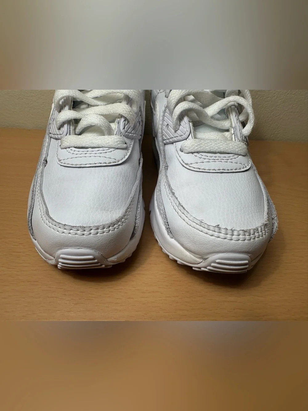 Nike Air Max 90 Triple White Unisex Kids Shoes Size 12.5C